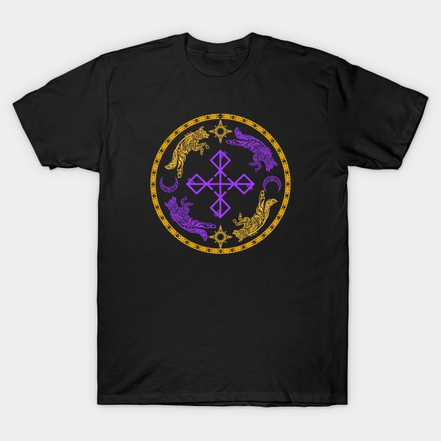 Skoll And Hati Color T-Shirt by nickbeta